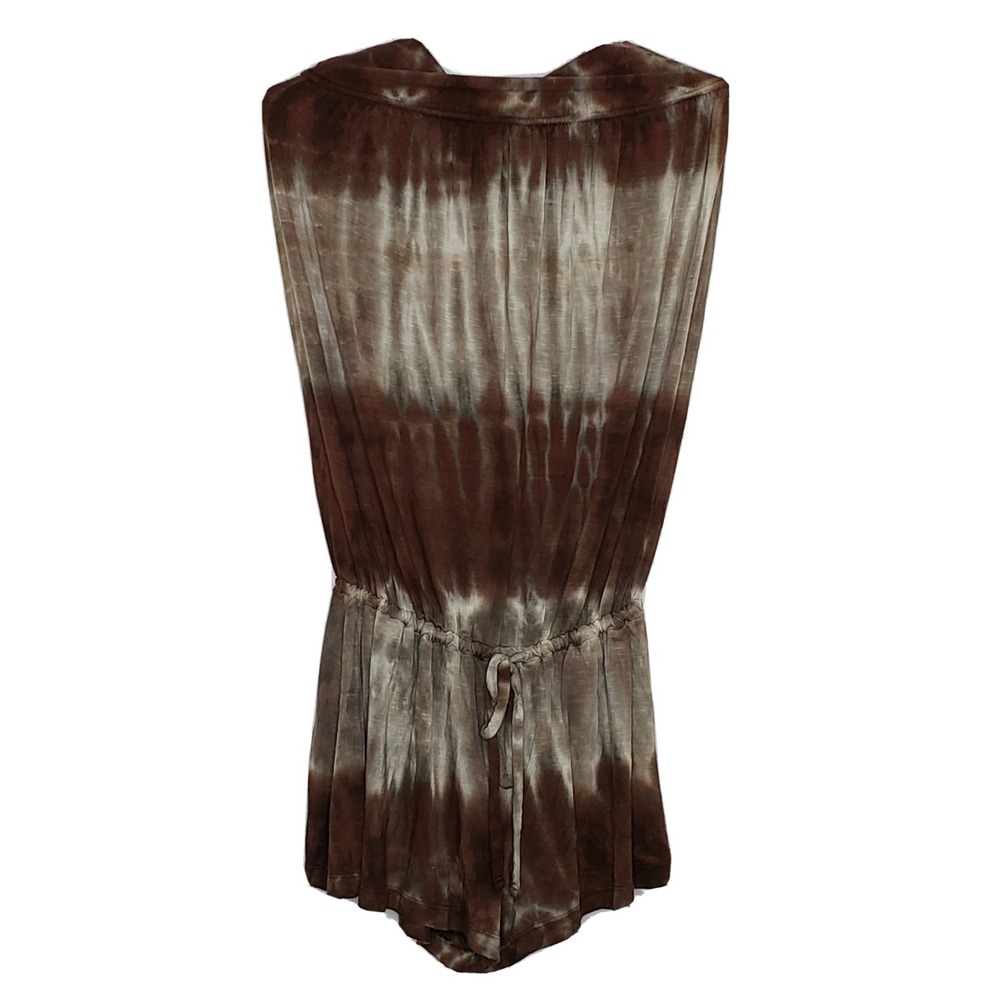 Lucky Brand Bathing Suits Cover Up Shorts Romper Medium Strapless Tie Dye
